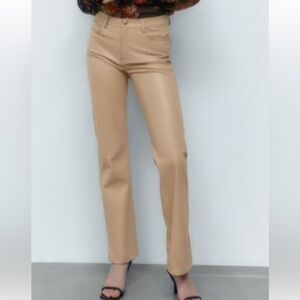 Zara faux leather pants 04